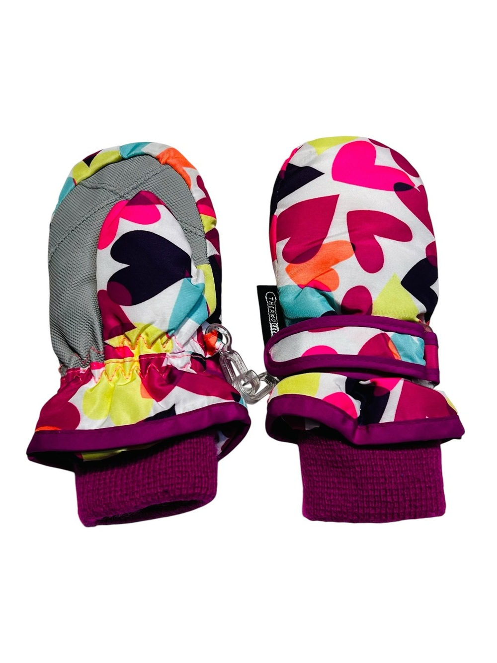 Carter's baby’s 12-24M Heart-Print Mittens in Pink and Multicolor